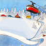 A winter landscape with a Karmann-Ghia sleigh