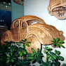 VW Beetle sculpture made out of bamboo- Malysia Pavillon EXPO 2000 Hannover/Germany