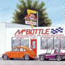 Section 'Papy's Story': The McBottle store mid 1970; parked in front the VW '1,6 L Special' and the 'Manta II' 
prototype.