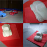 Reta's Beetles made of modelling material and coloured with tempera colours